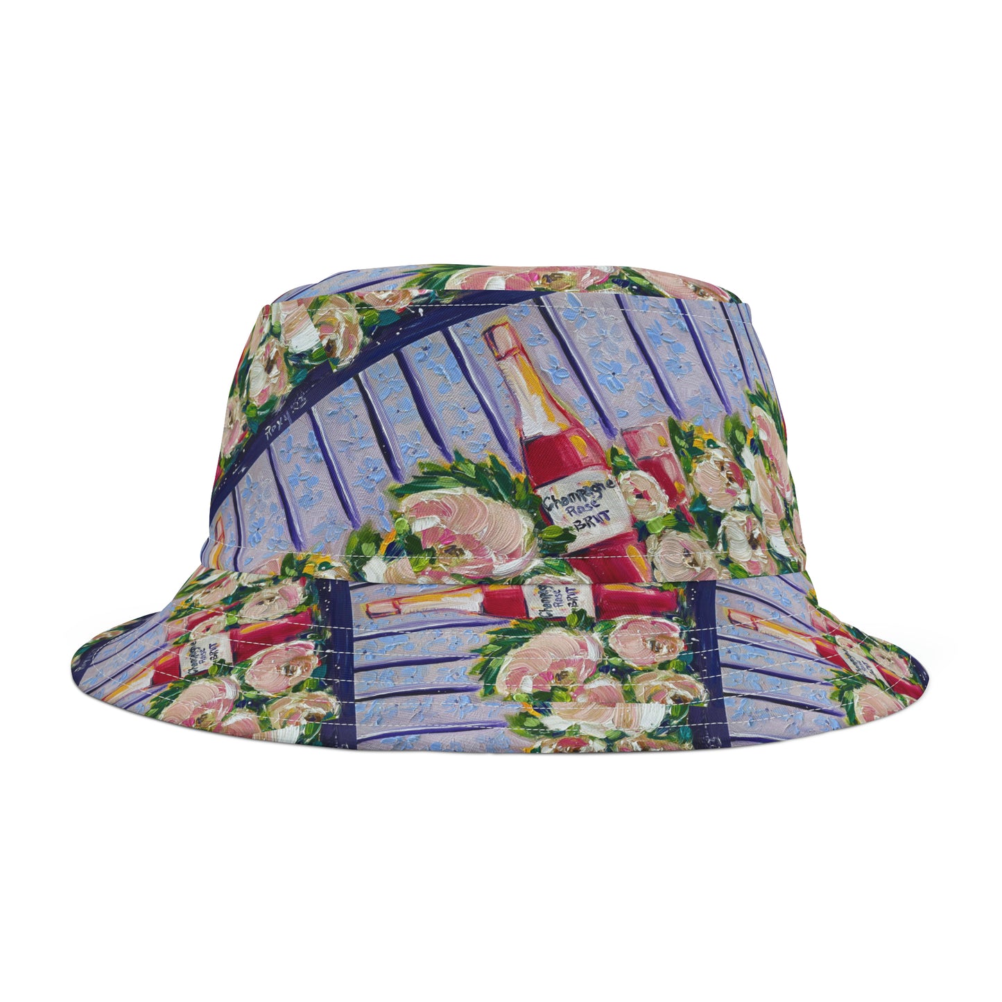 Pink Champagne and Peonies Bucket Hat