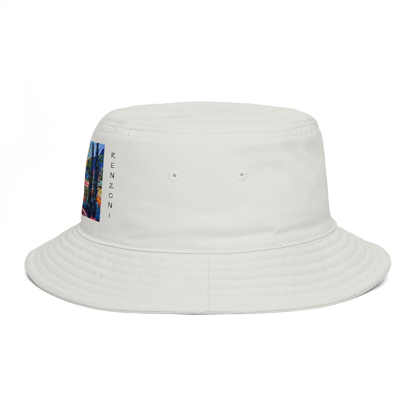 Roxy Rich Fine Art  Sunny Cypresses at Robert Renzoni - Bucket Hat — Stylish Durable Travel Hat