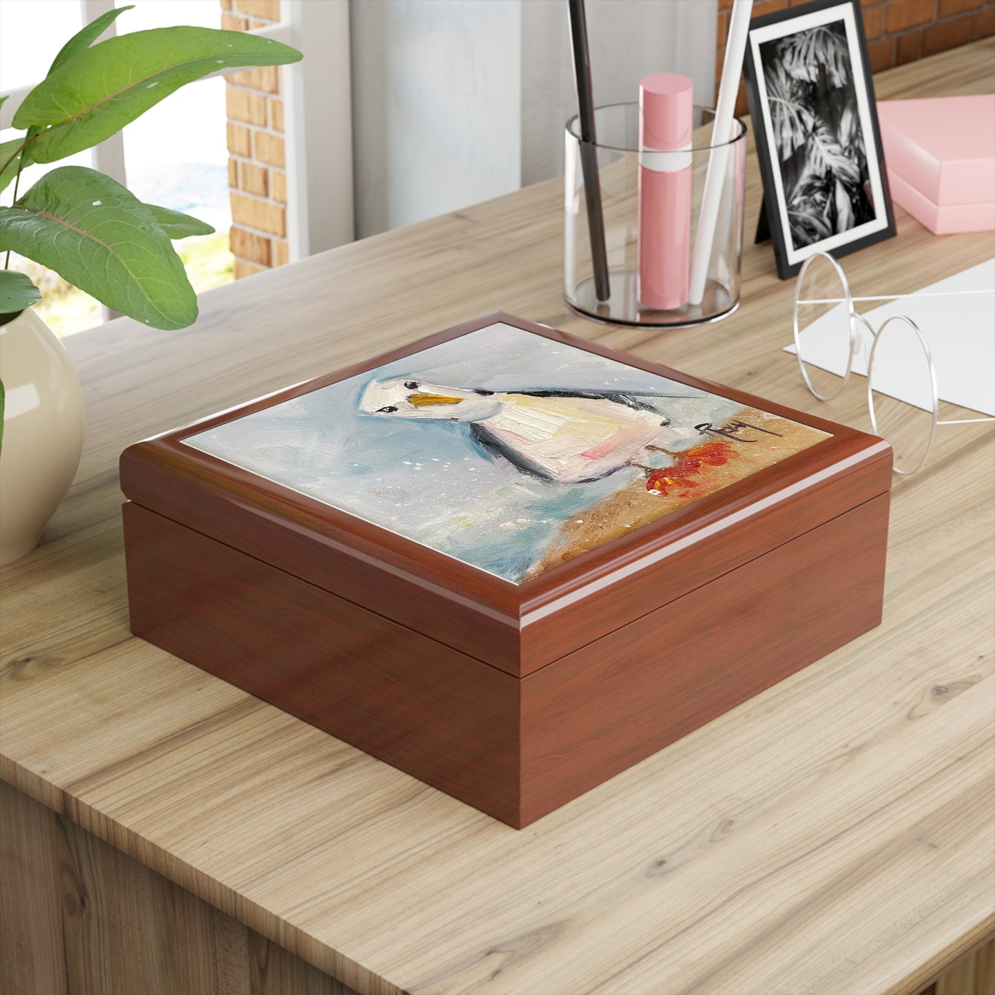 Jewelry Box-Inquisitive Seagull