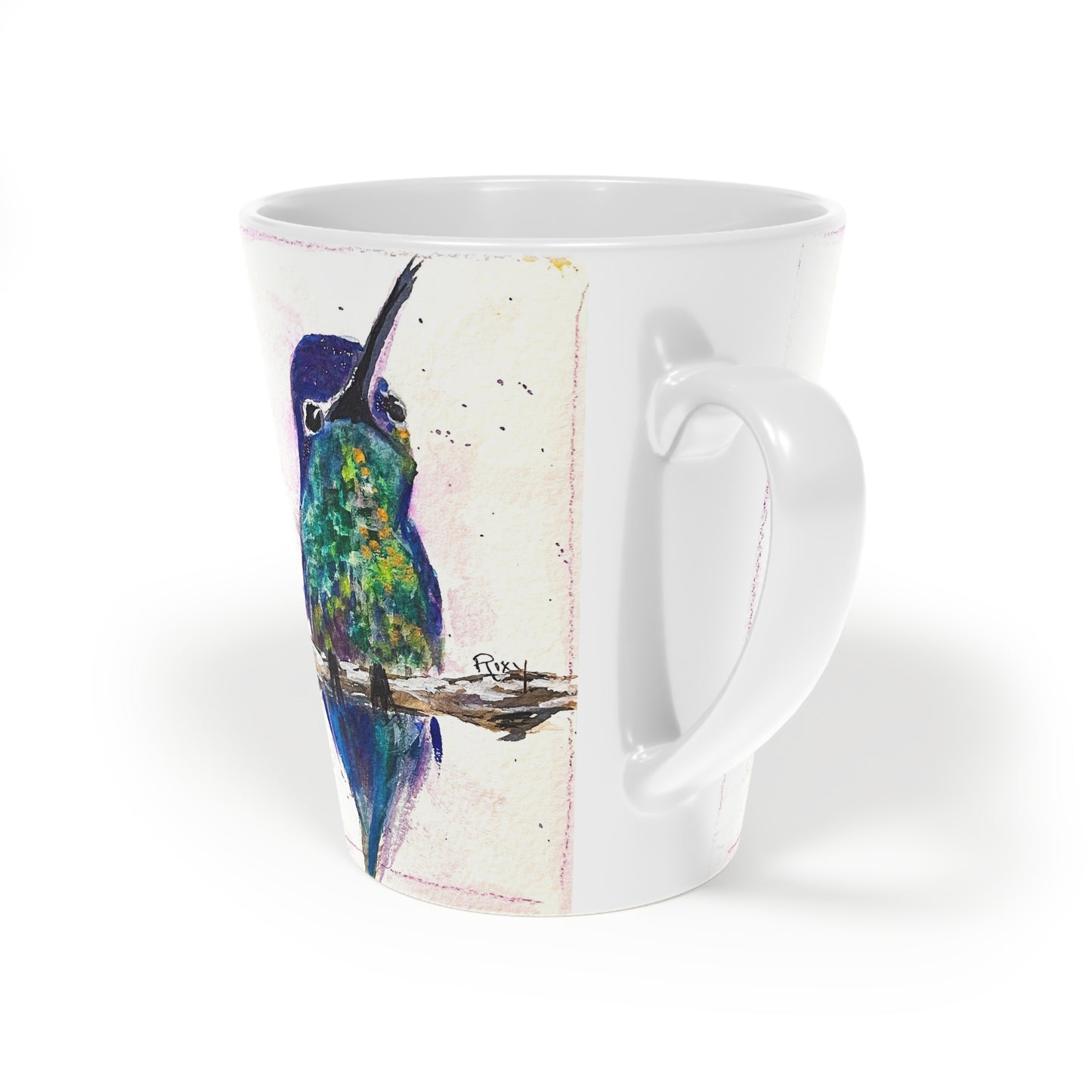 Adorable Buff-Bellied Hummingbird Latte Mug, 12oz