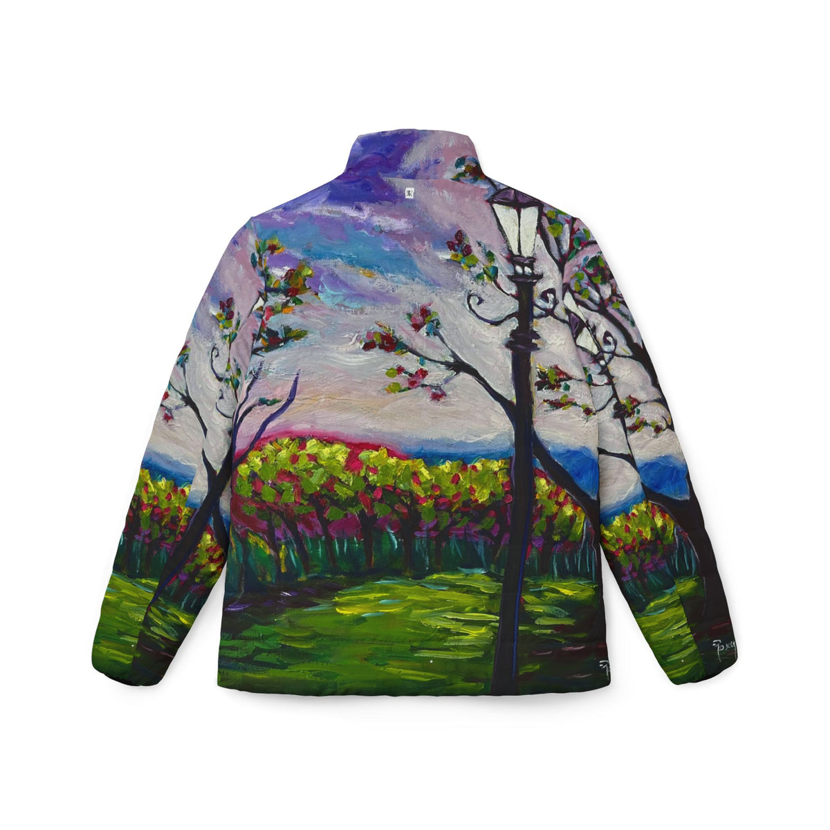 Women's Puffer Jacket - Roxy Rich Fine Art -Sundown in Surrey at Stanhill Court