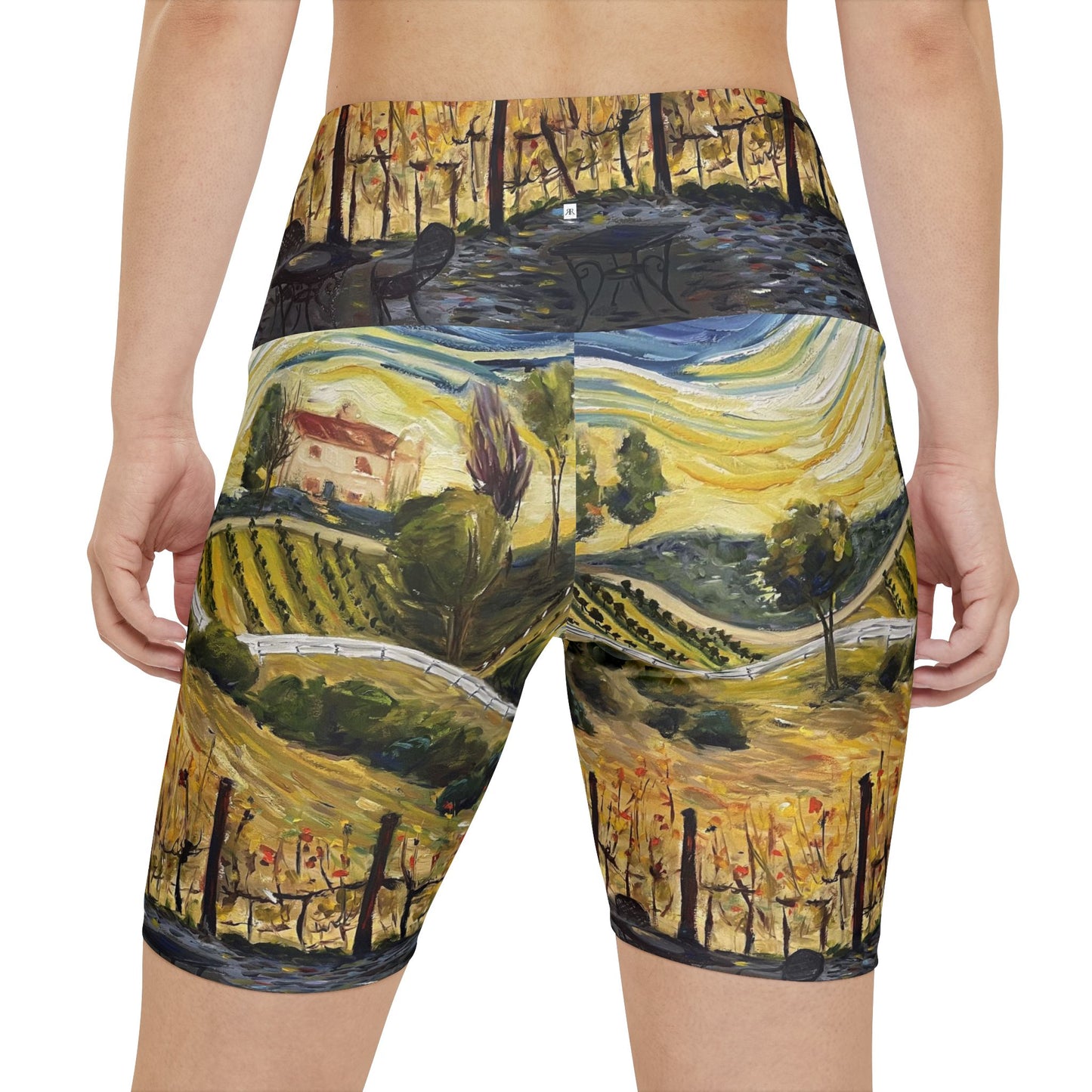 Women's Workout Shorts - Sunset at the Villa -GBV