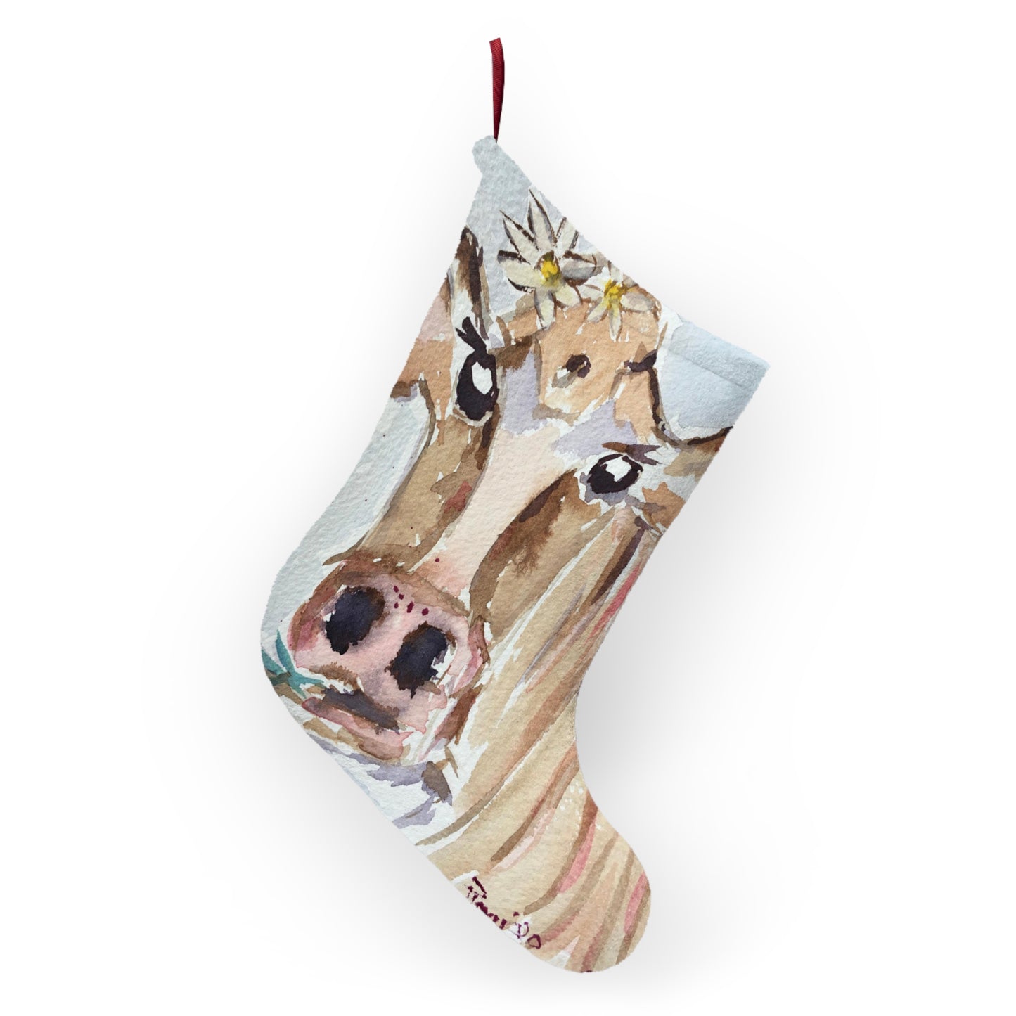 Daisy Mae Cow Christmas Stocking