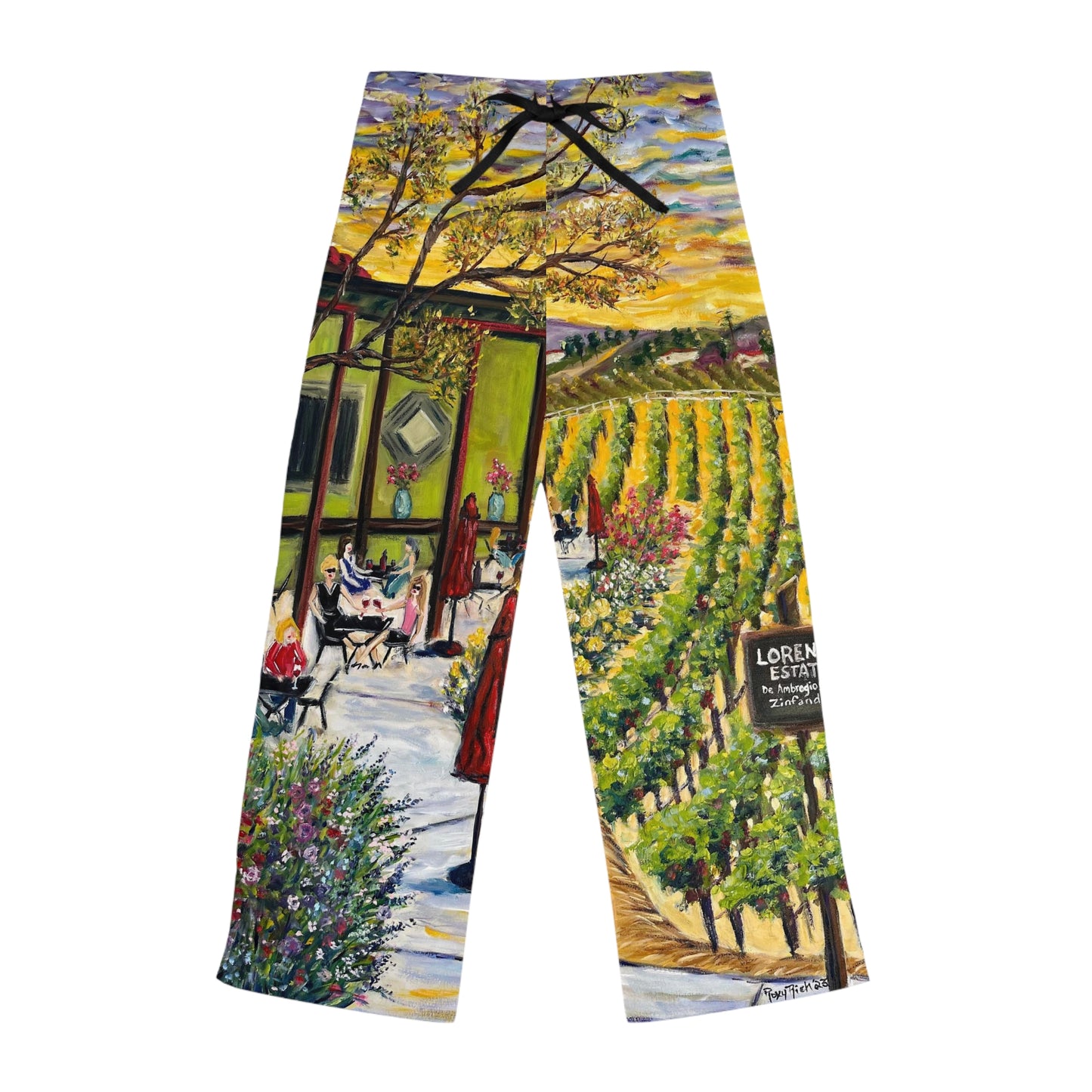 Pajama Pants - Lorenzi Estate Terrace- Women's Pajama Pants