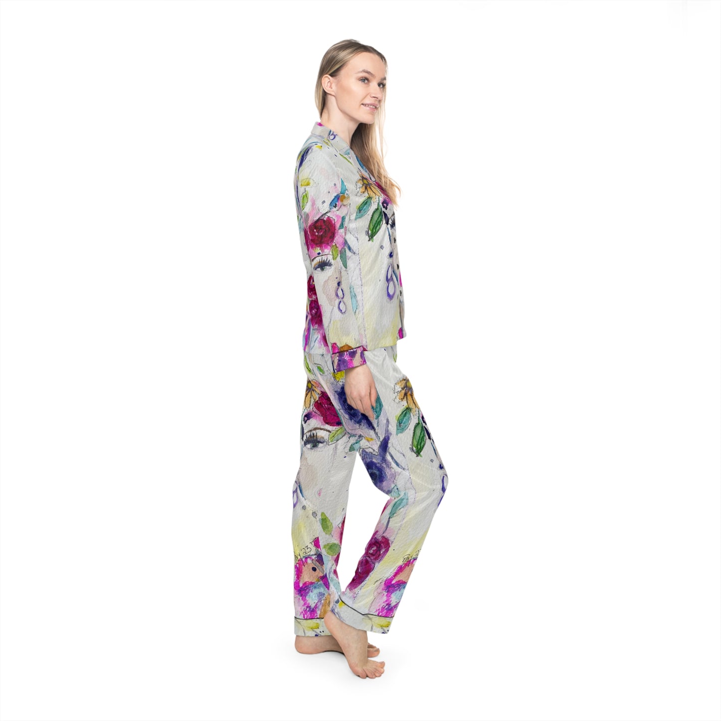 Satin Pajamas - Haute Couture Hummingbird