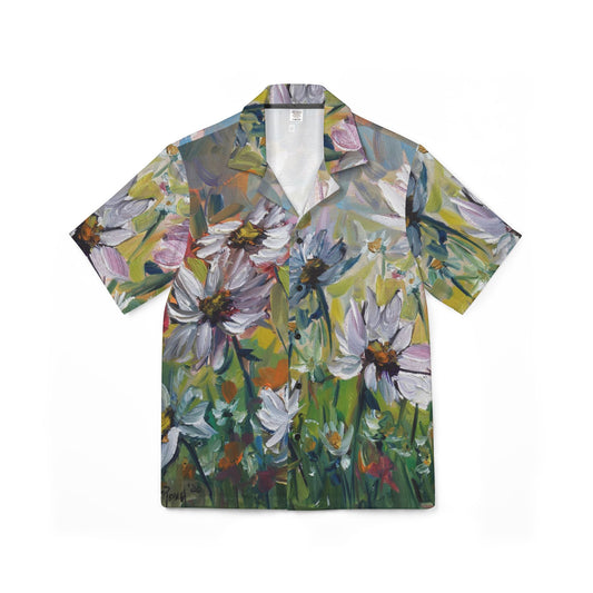 Men's Hawaiian Camp Shirt (AOP)-Daisies Garden