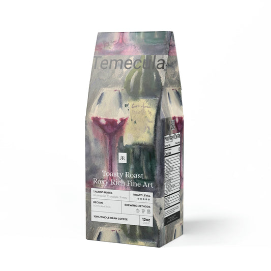 Temecula GBV Wine Bottle and Glass- Toasty Roast Coffee 12.0z Bag