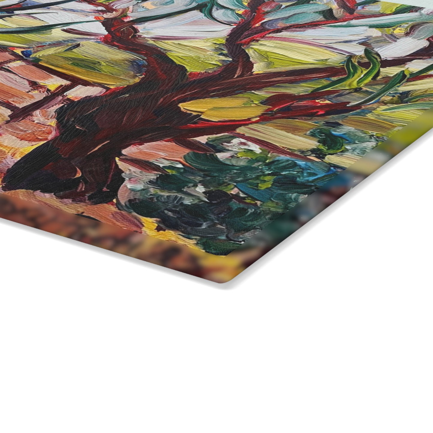 Breezy Trees Glass Cutting Board