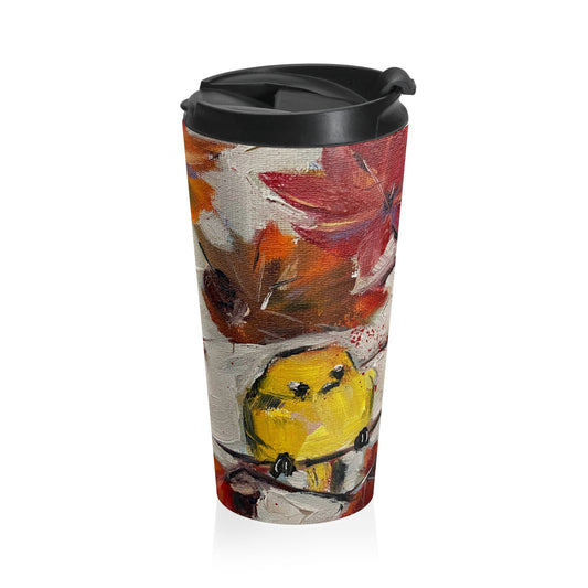 Fall Feathers Stainless Steel Travel Mug