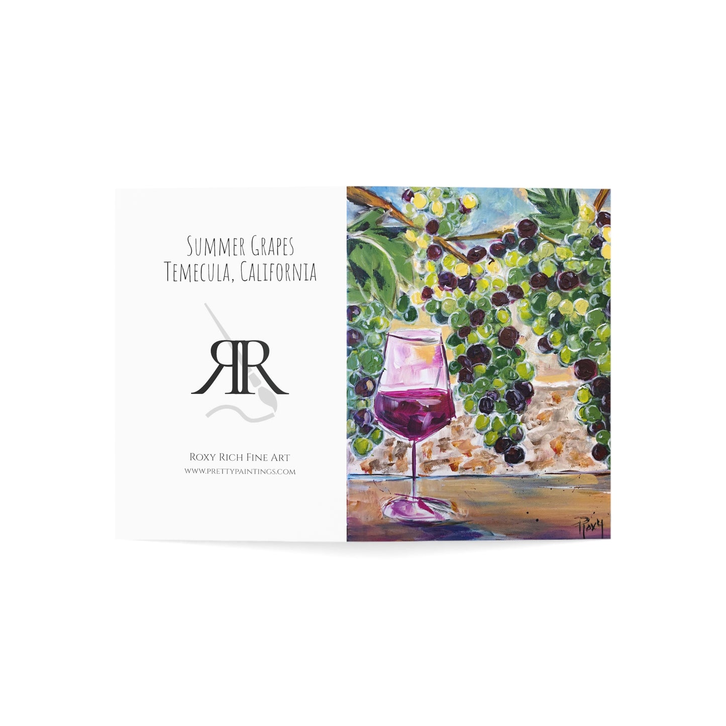 Summer Grapes Folded Greeting Cards