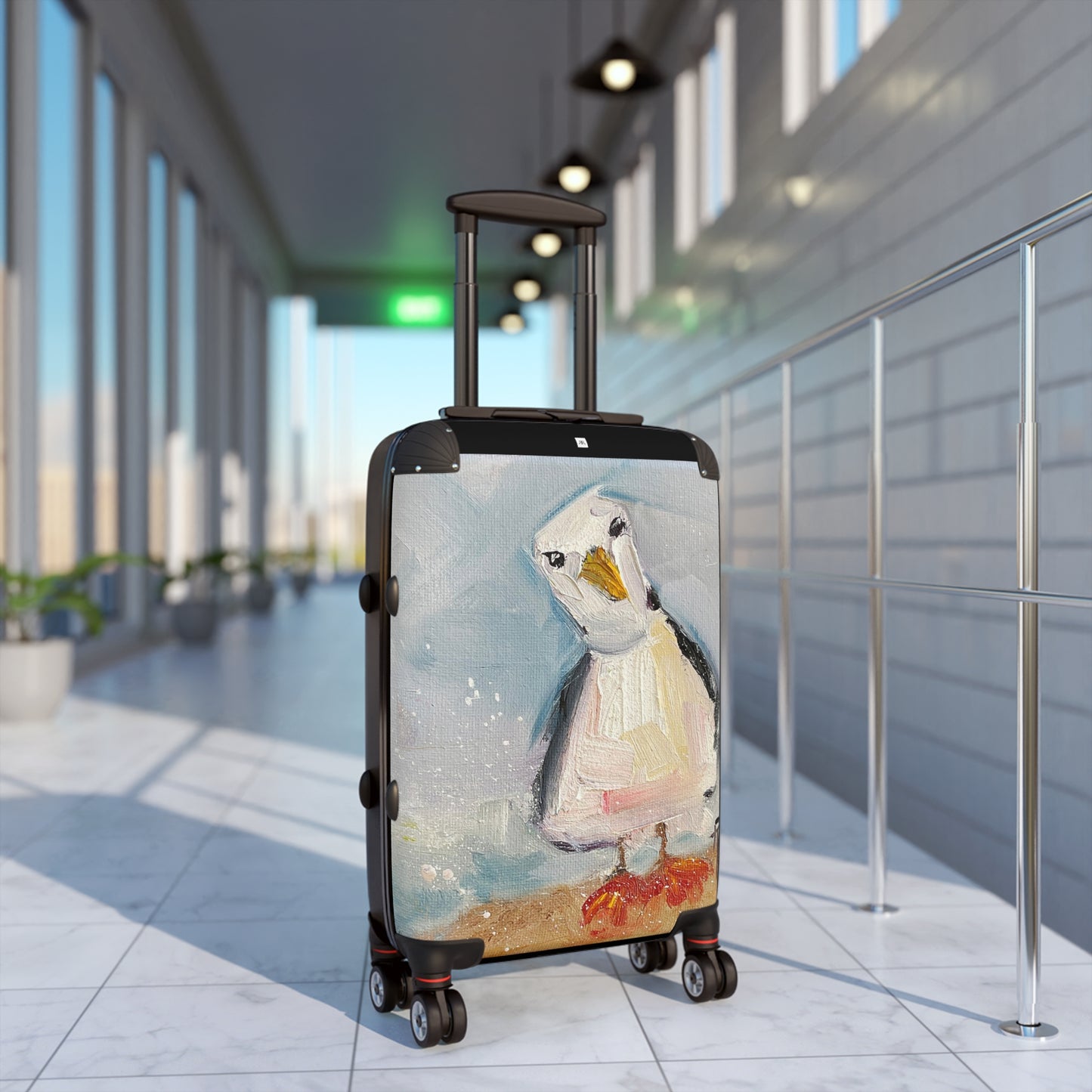 Inquisitive Seagull Beach Bird Carry on Suitcase (Choose from 3 sizes)