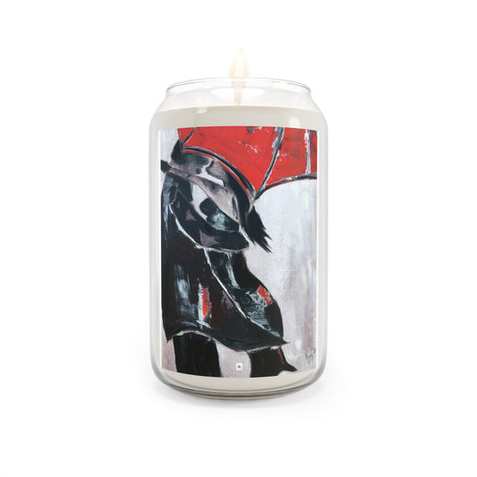 Kissing in the Rain Couple under Red Umbrella Scented Candle, 13.75oz