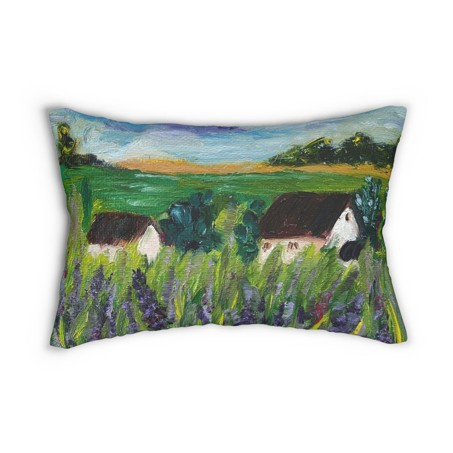 Cotswolds Lavender Farm Lumbar Pillow