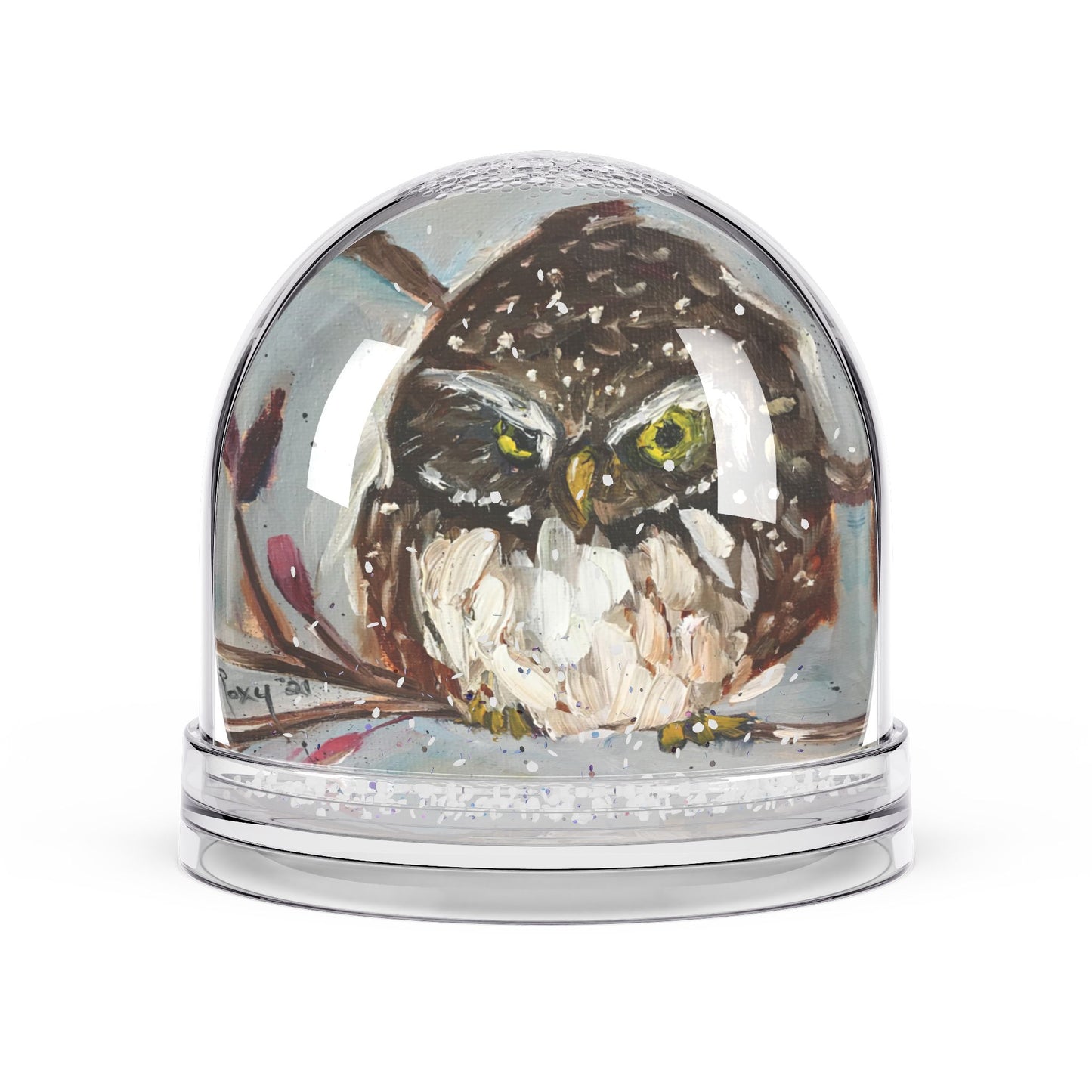 Snow Globe - Fat Fluffy Pigmy Owl