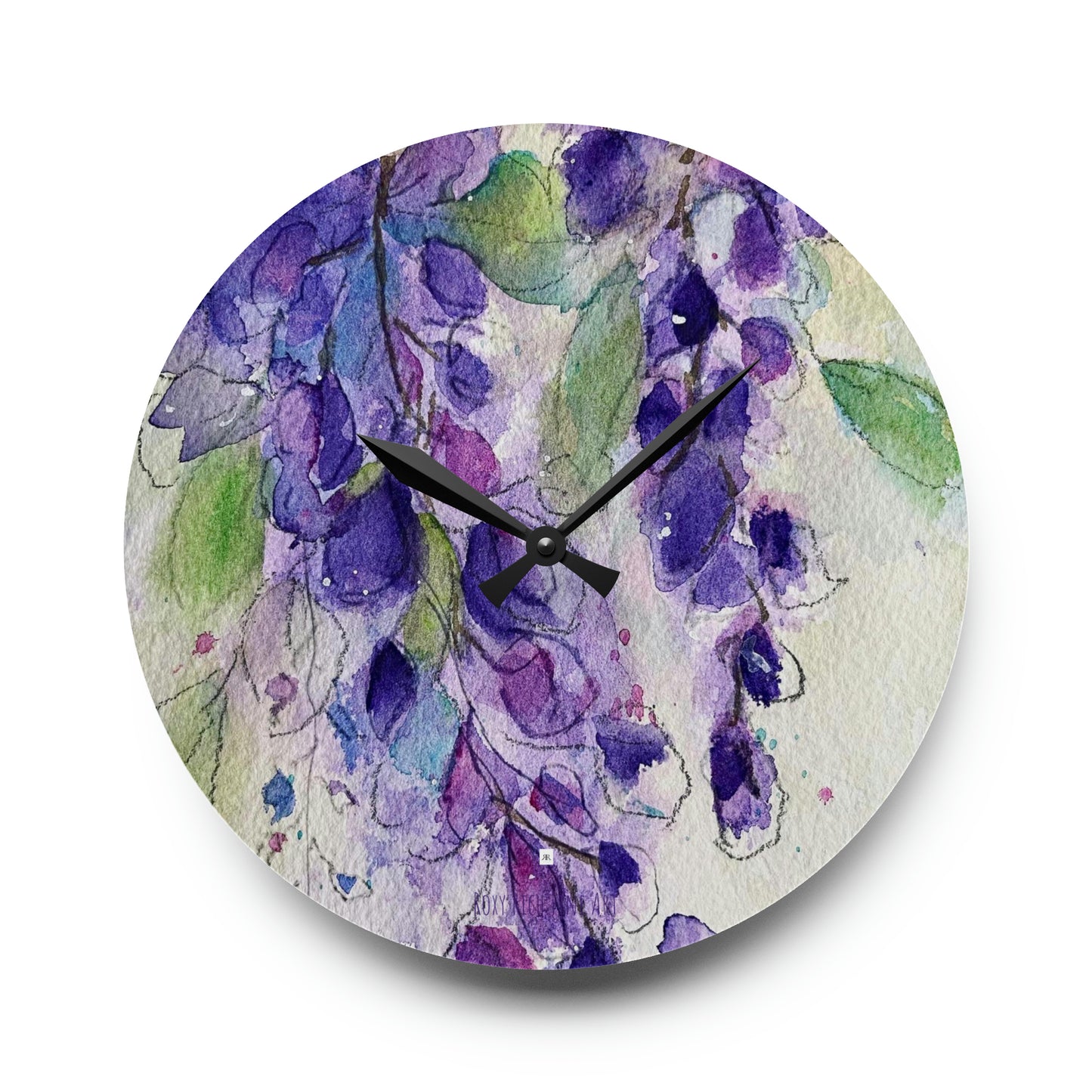 Wisteria Acrylic Wall Clock