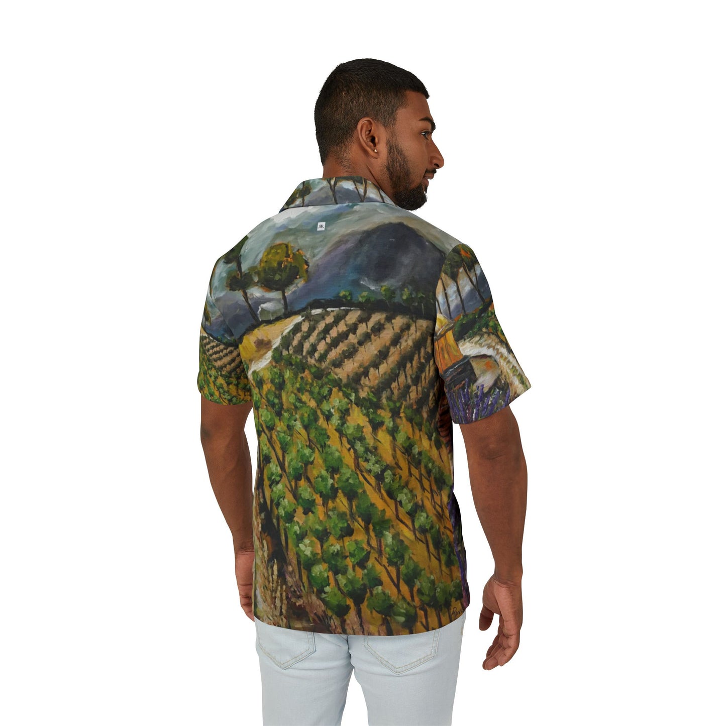 Men's European Fit Hawaiian Camp Shirt -Summer Vines