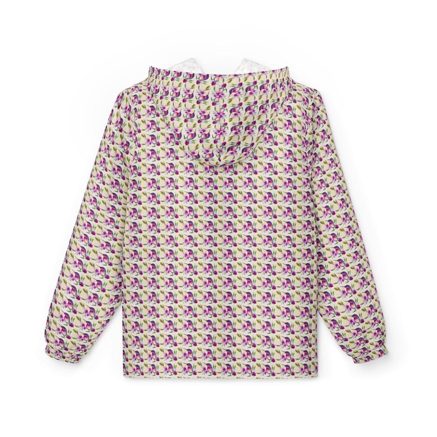 Lightweight Windbreaker Jacket — Flutter Pause-Hummingbird Print