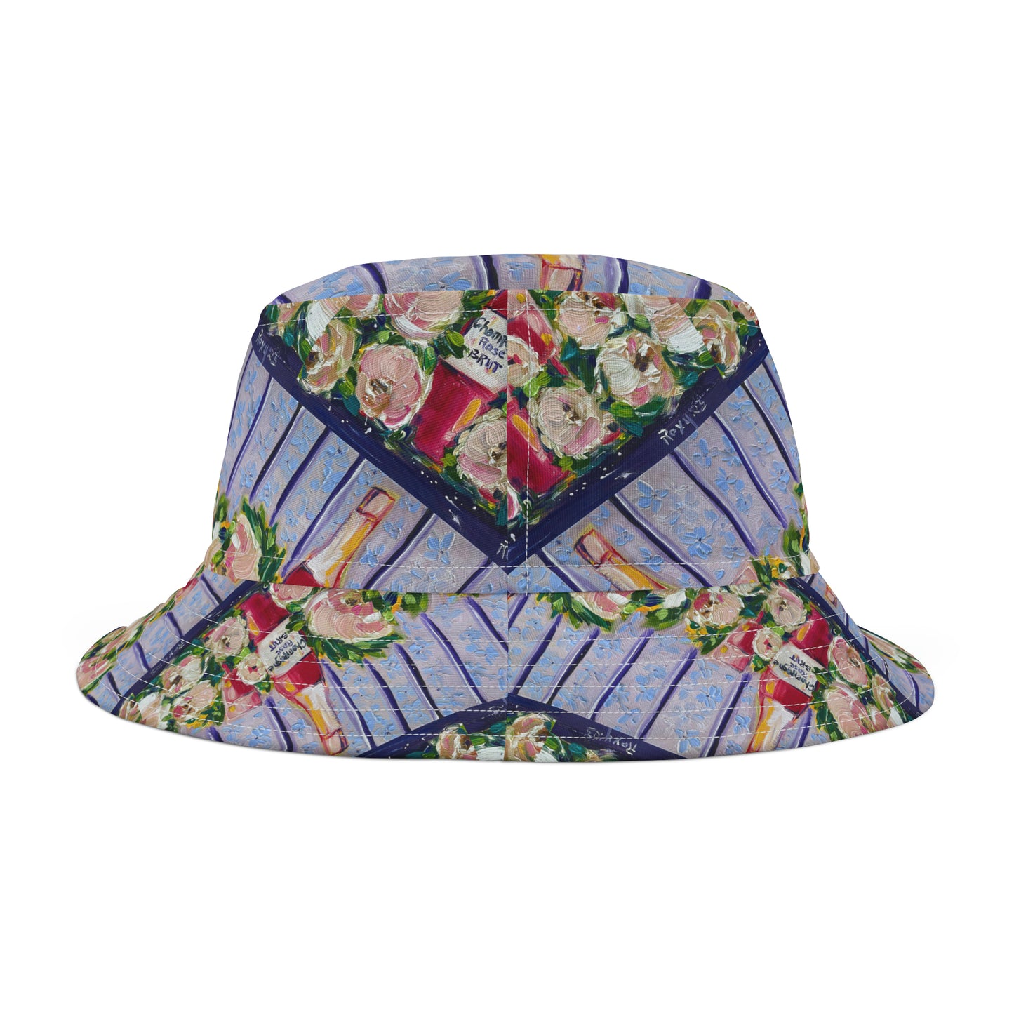 Pink Champagne and Peonies Bucket Hat