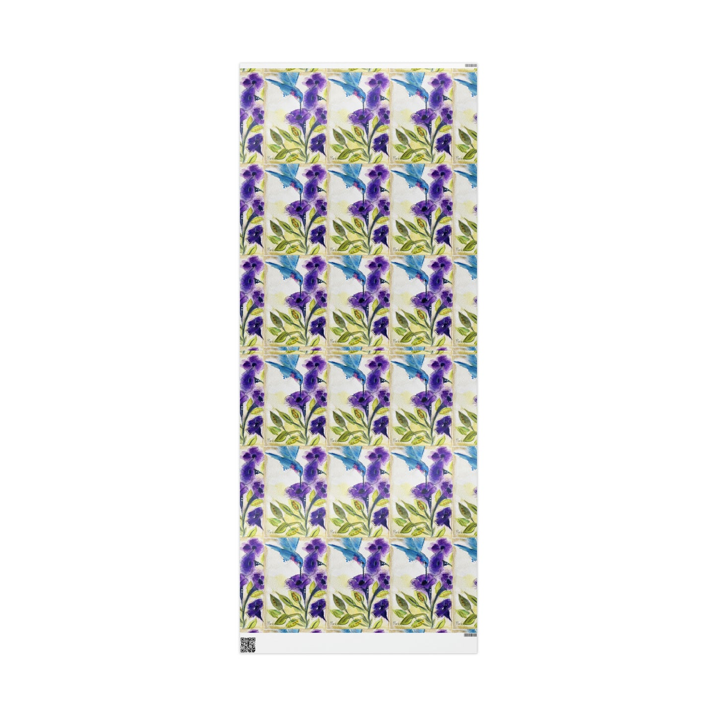 Hummingbird with Purple Tube Flowers (3 Sizes) Wrapping Papers
