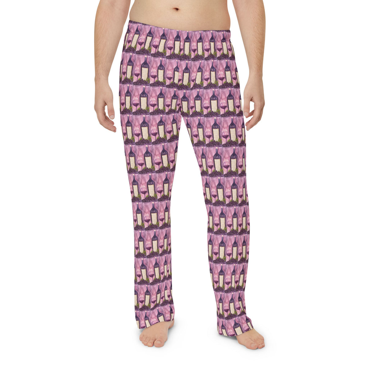 Men's Pajama Pants — GBV Tempranillo Wine- Allover Print Lounge Pants