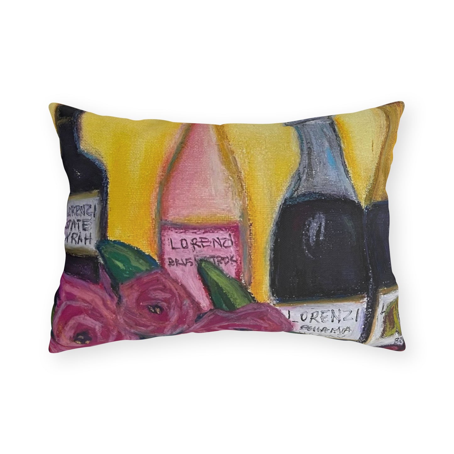 Lorenzi Estate Wine and Roses Outdoor Pillows