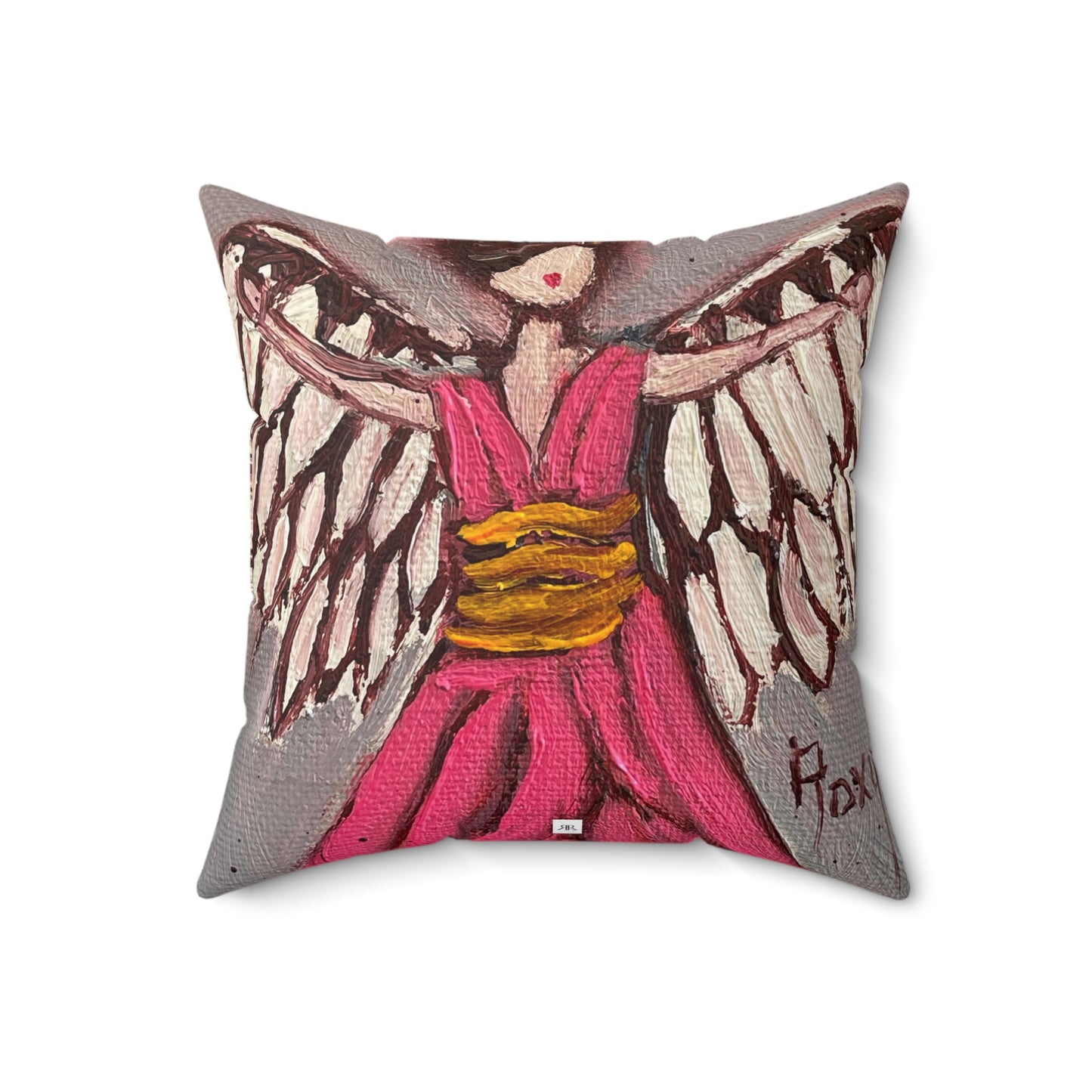 Pink Angel Indoor Spun Polyester Square Pillow