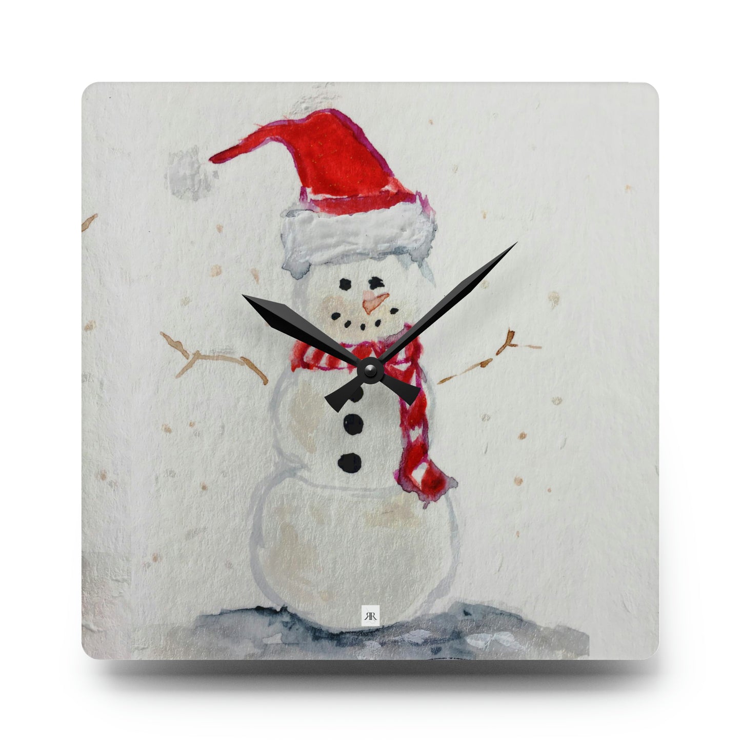 Snowman Acrylic Wall Clock