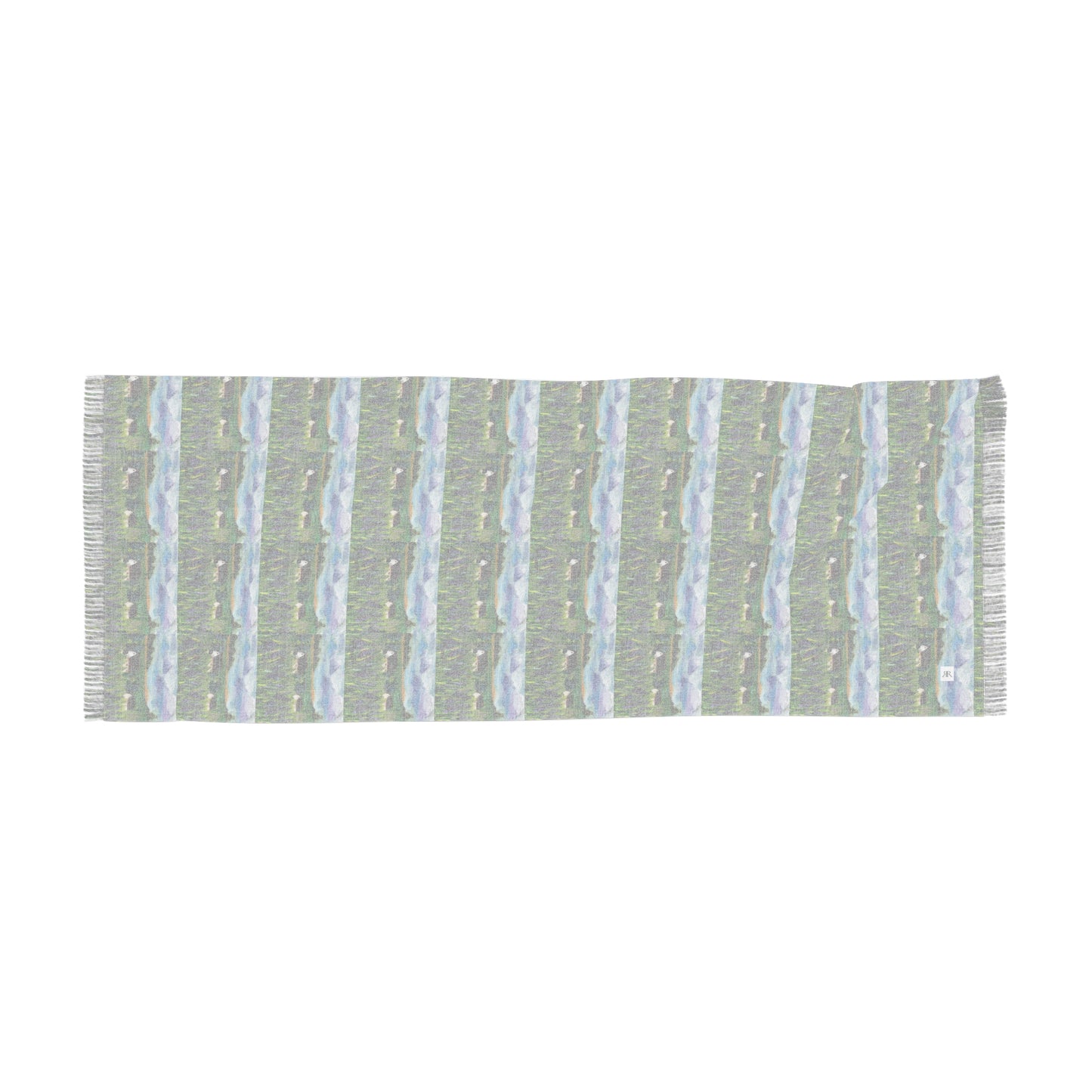 Colorful Scarf — Artistic Lightweight Neck Wrap- Cotswolds Lavender