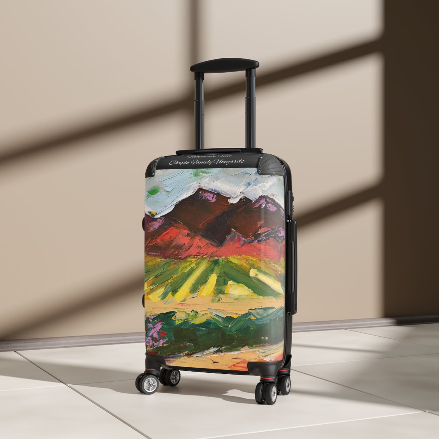 Mountain View Chapin Family Vineyards Carry on Suitcase (Choose from 3 sizes)