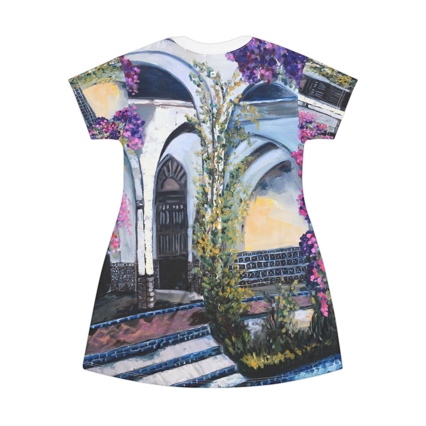 T-Shirt Dress (AOP)-Paris Wisteria