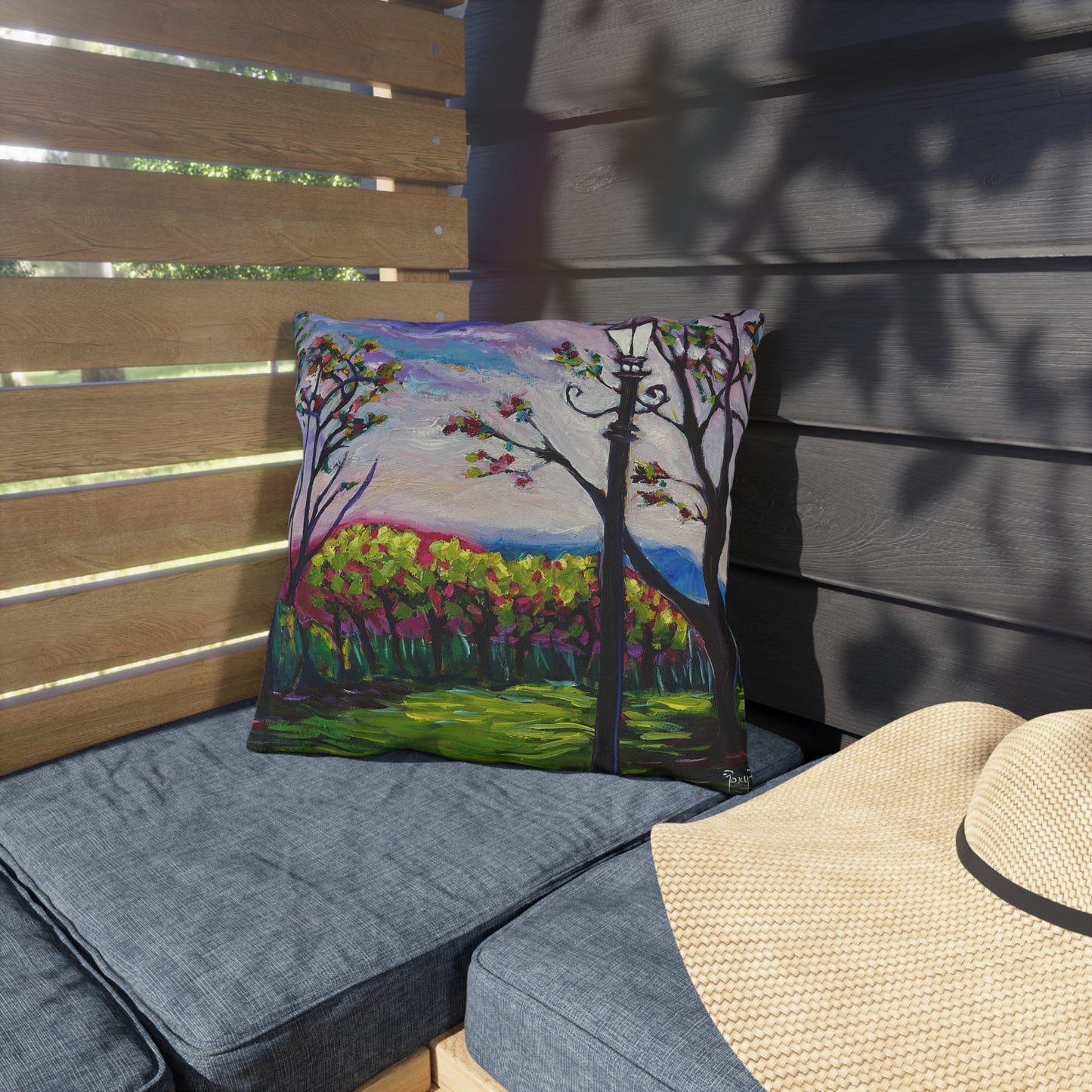 Sundown in Surrey at Stanhill Court Outdoor Pillows