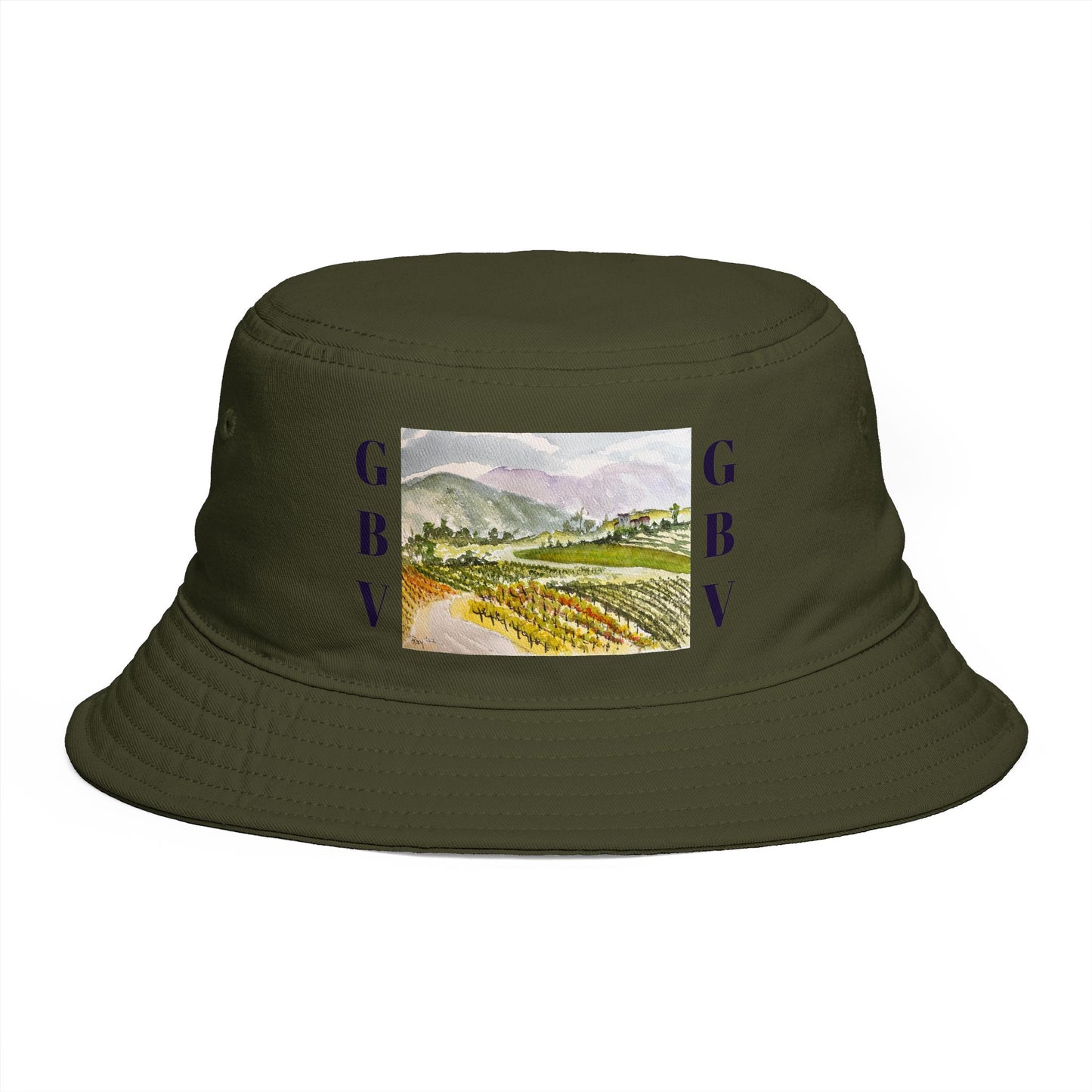Roxy Rich Fine Art -Road Down from the Villa-GBV- Bucket Hat — Stylish Durable Travel Hat