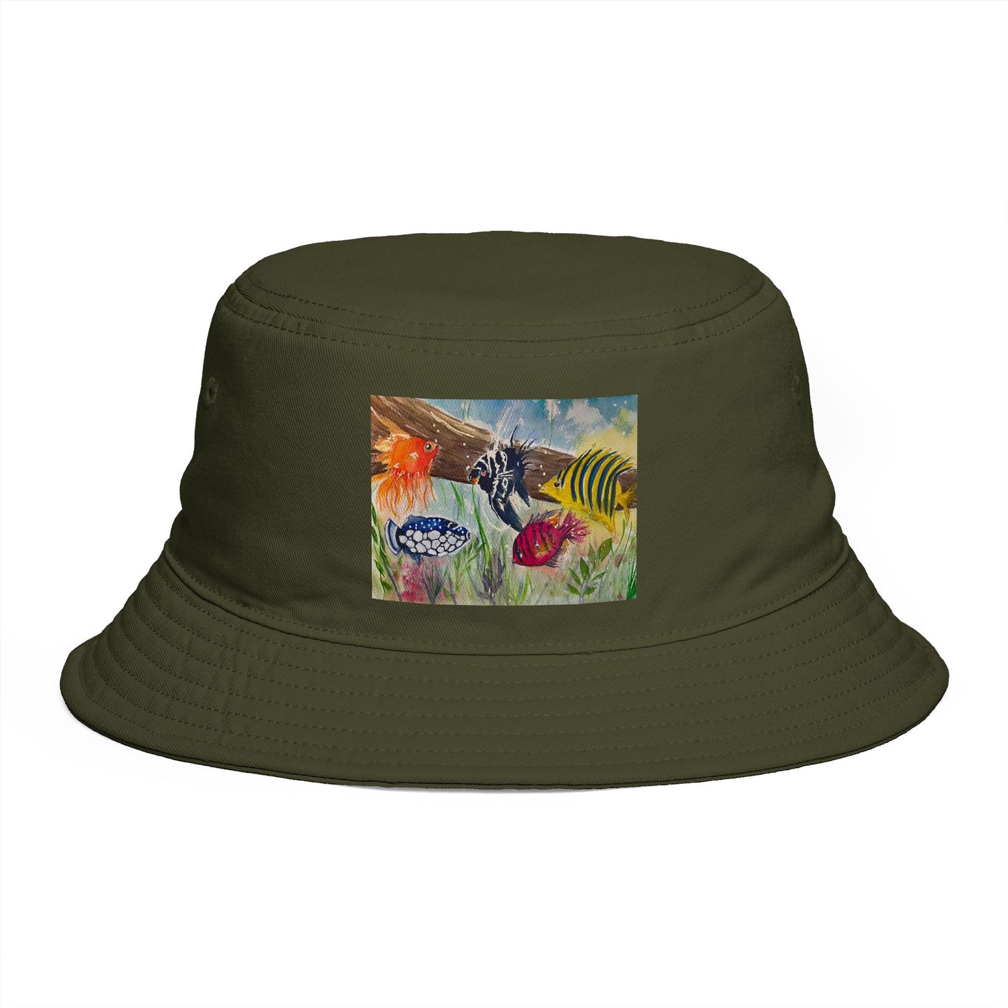 Roxy Rich Fine Art-Colorful Fish - Stylish Durable Bucket Hat