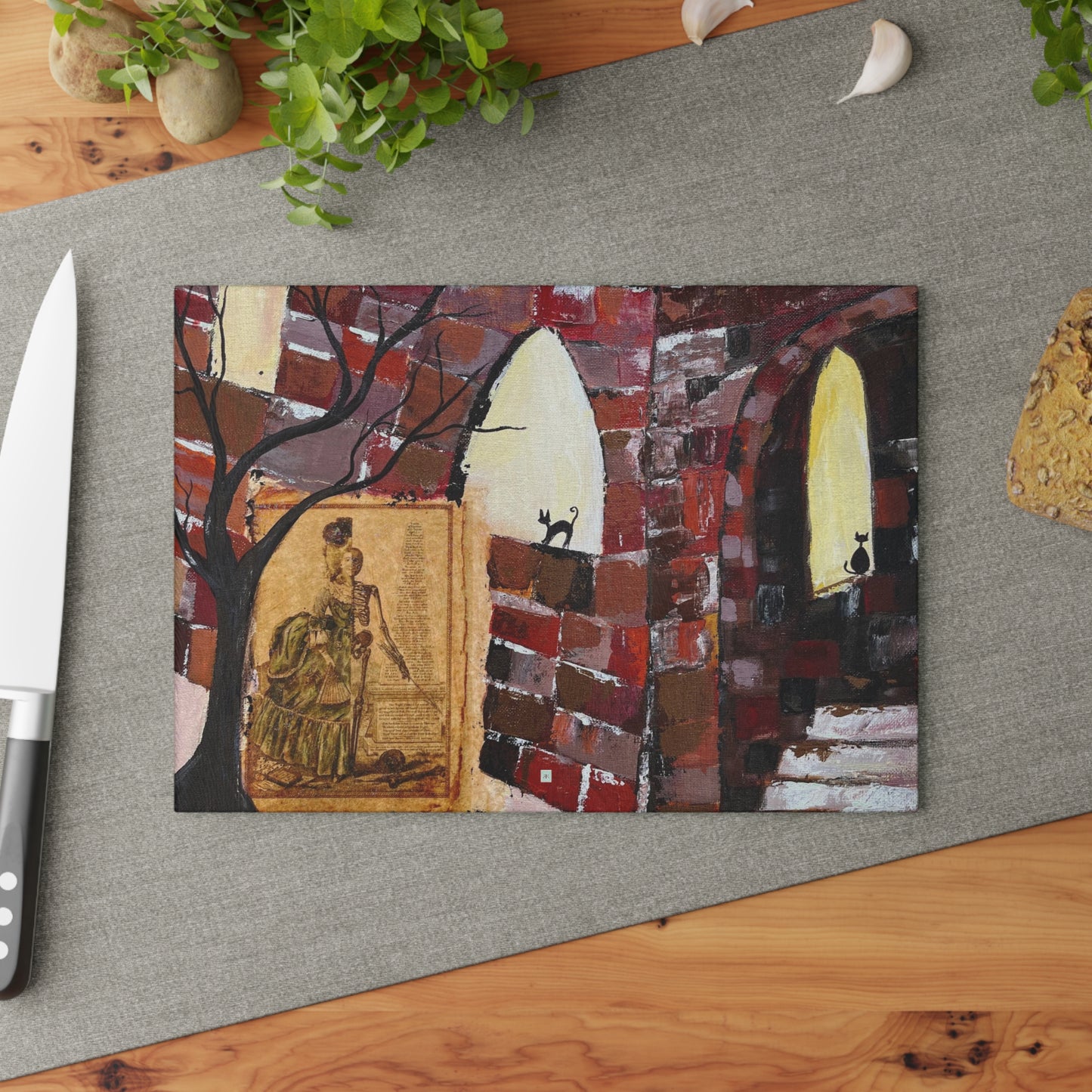 Chateau Haunted Glass Cutting Board