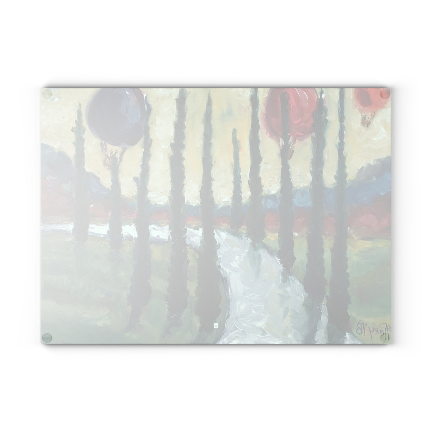 Wine Country Balloons Glass Cutting Board
