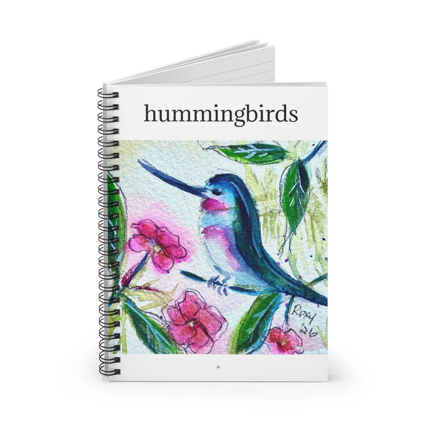 Hummingbird Lover Spiral Notebook — Pretty Ruled Journal