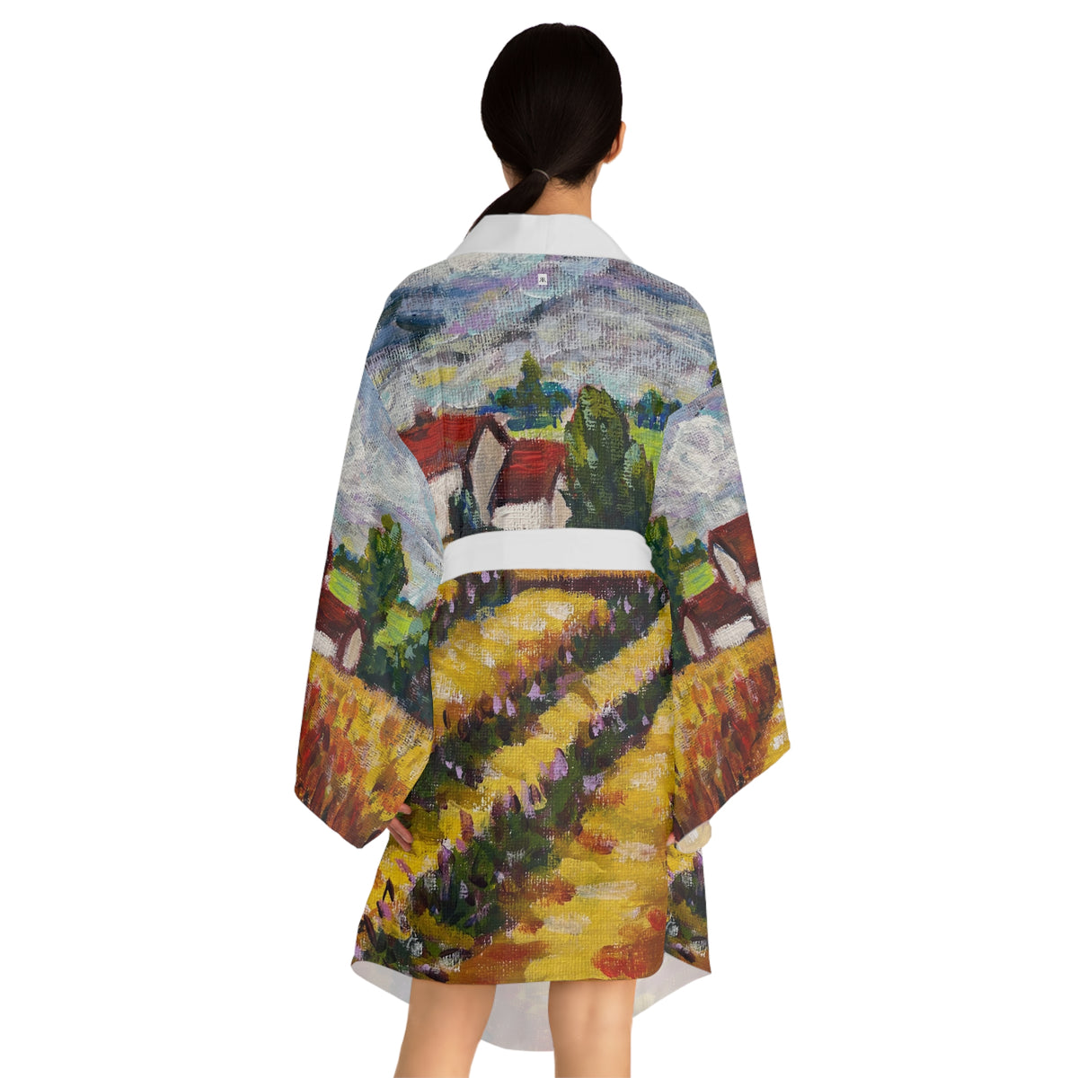 Kimono Robe-Charming Cotswolds Lavender Farm --Romantic Gift for Her