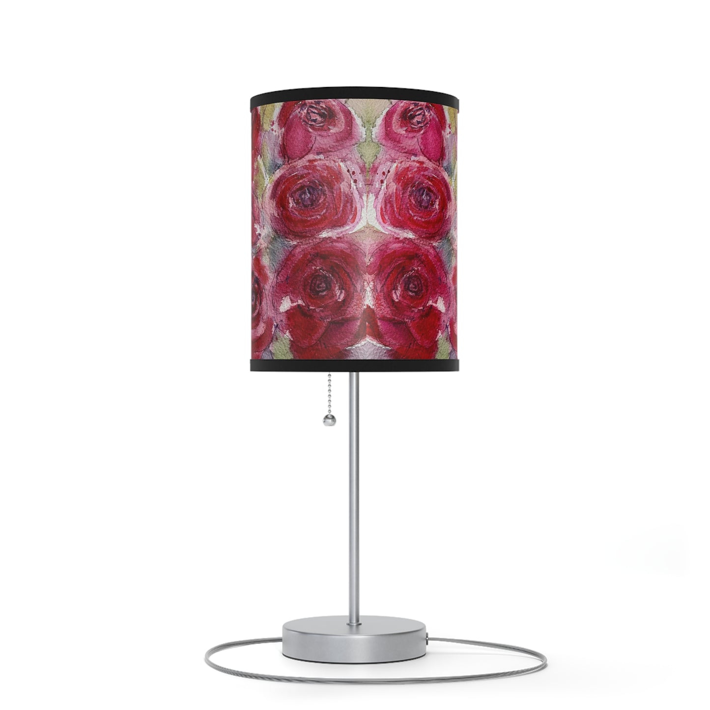 Lampe de peinture de roses rouges sur pied, prise US|CA