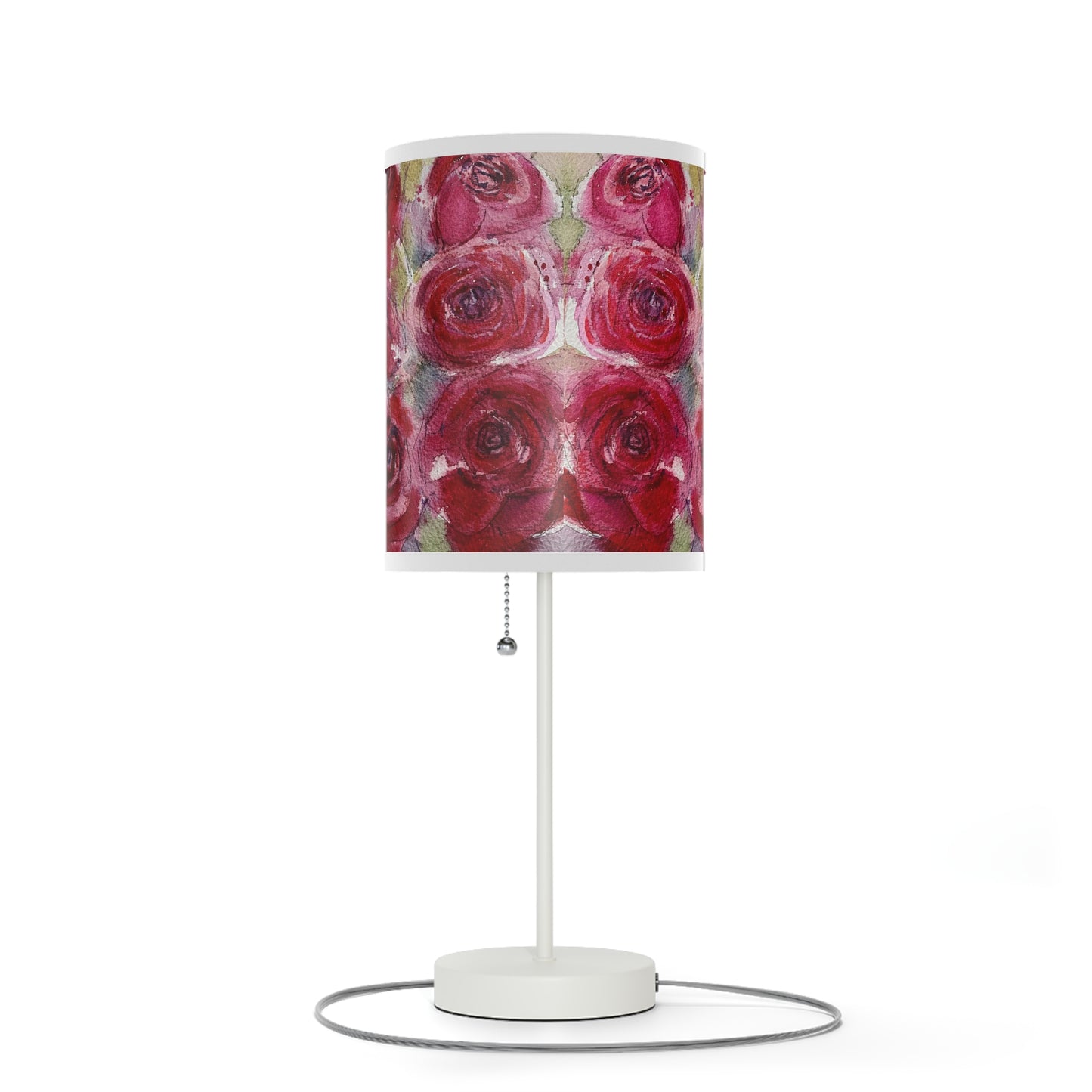 Lampe de peinture de roses rouges sur pied, prise US|CA