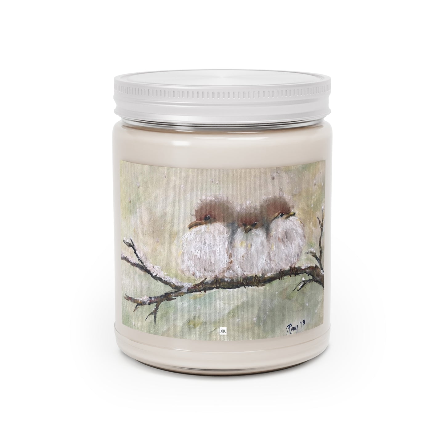 Scented Candle 9oz-Three Fat Fluffballs-Fairy Wrens in Snow