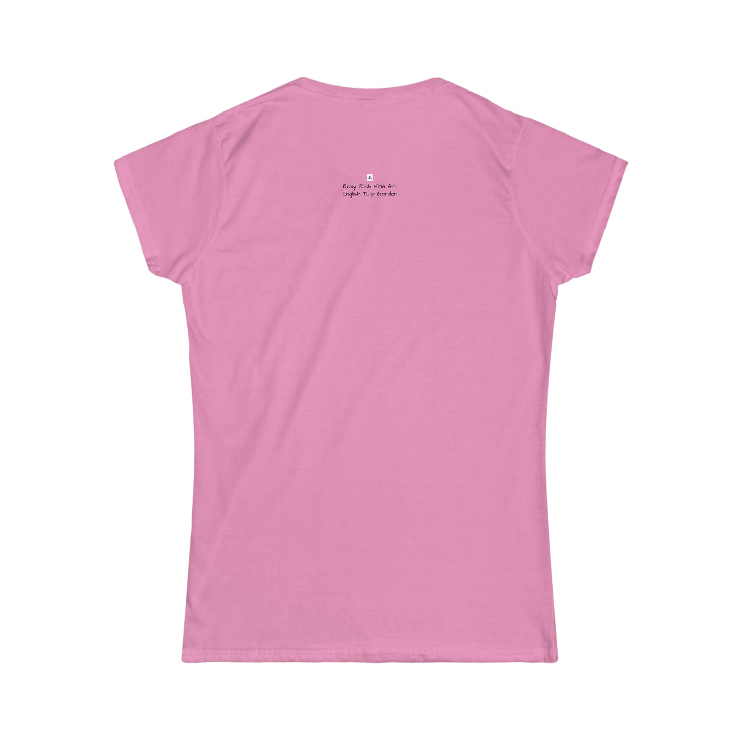 English Tulip Garden Women's Softstyle  Semi-Fitted Tee (5 colors)
