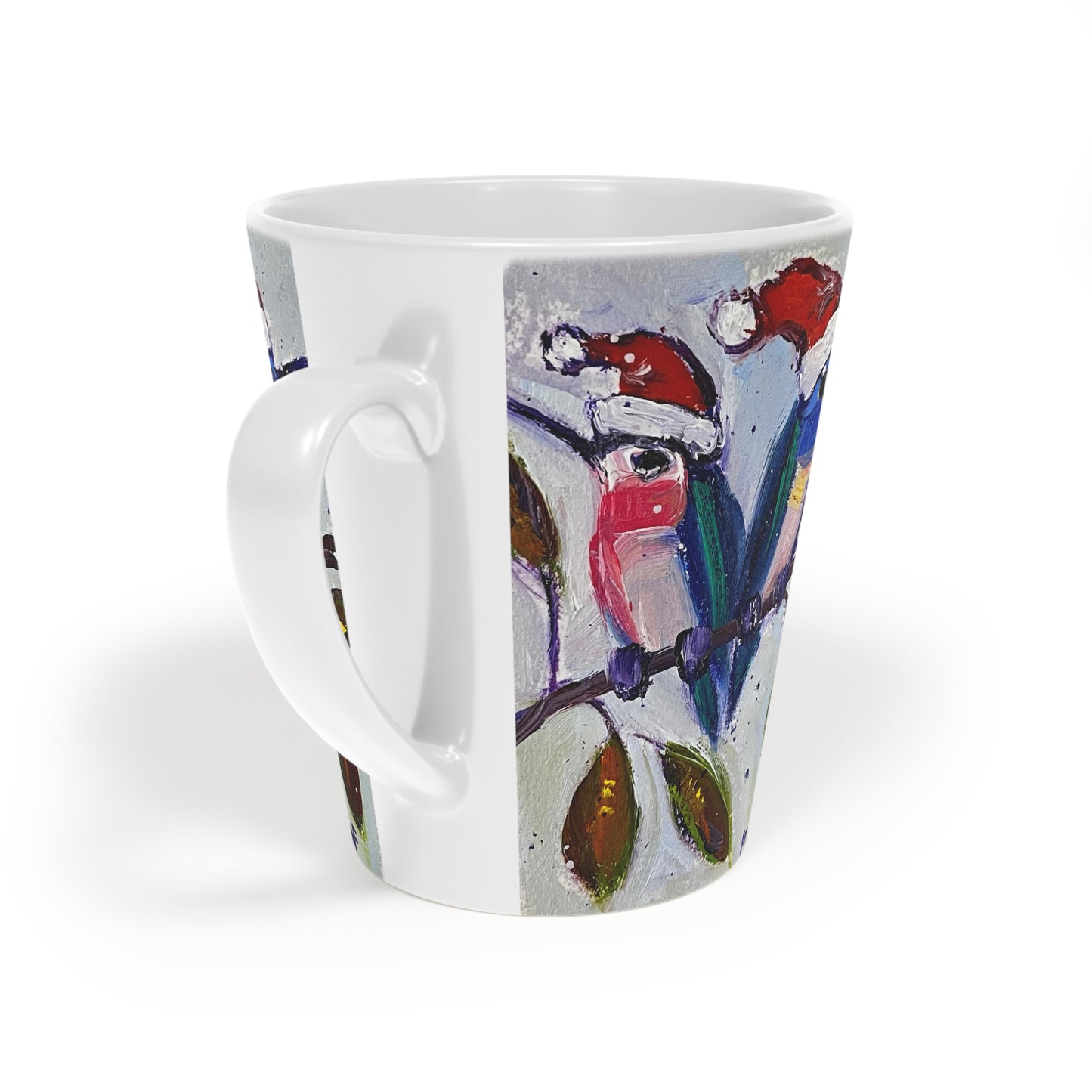 Holiday Hummingbirds Latte Mug, 12oz