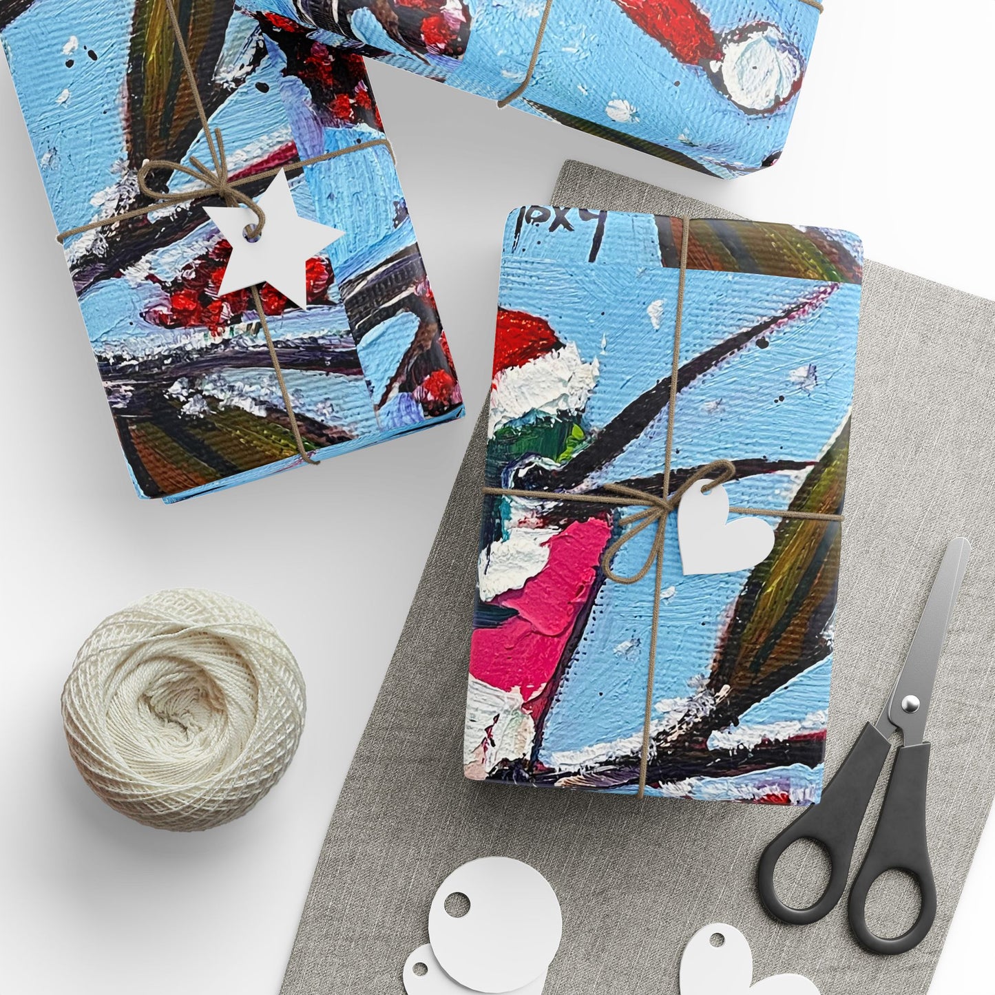 Merry and Bright Holiday Hummingbird (3 Sizes) Wrapping Papers