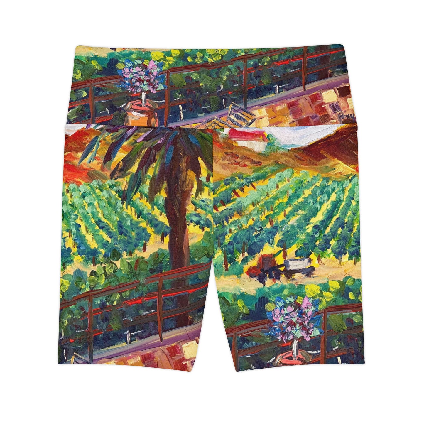 Women's Workout Shorts - Vineyard View at Chapin-Temecula