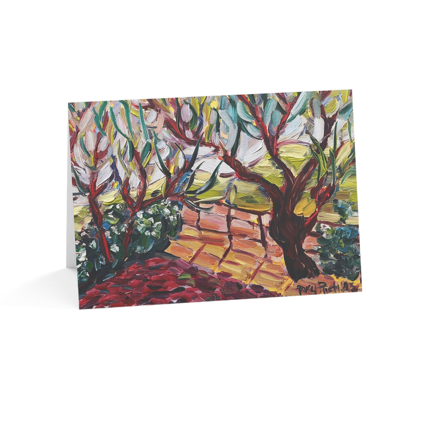 Breezy Trees Greeting Cards