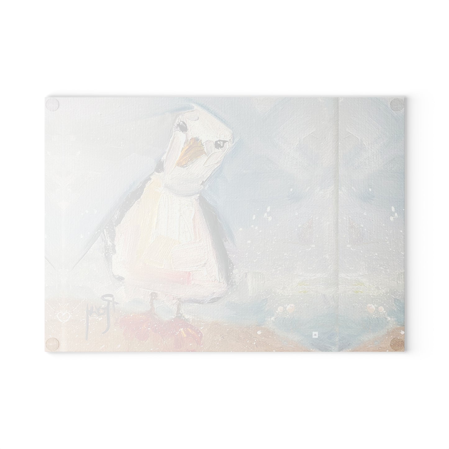 Inquisitive Seagull Glass Cutting Board