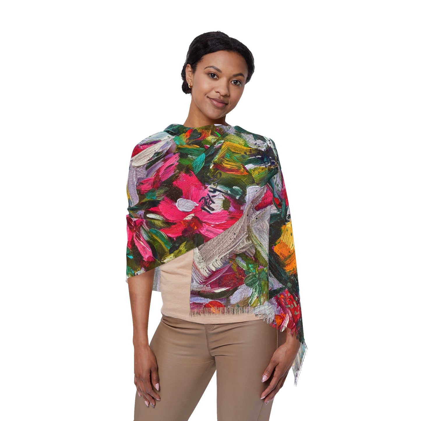 Colorful Scarf — Artistic Lightweight Neck Wrap-Colorful Encounter