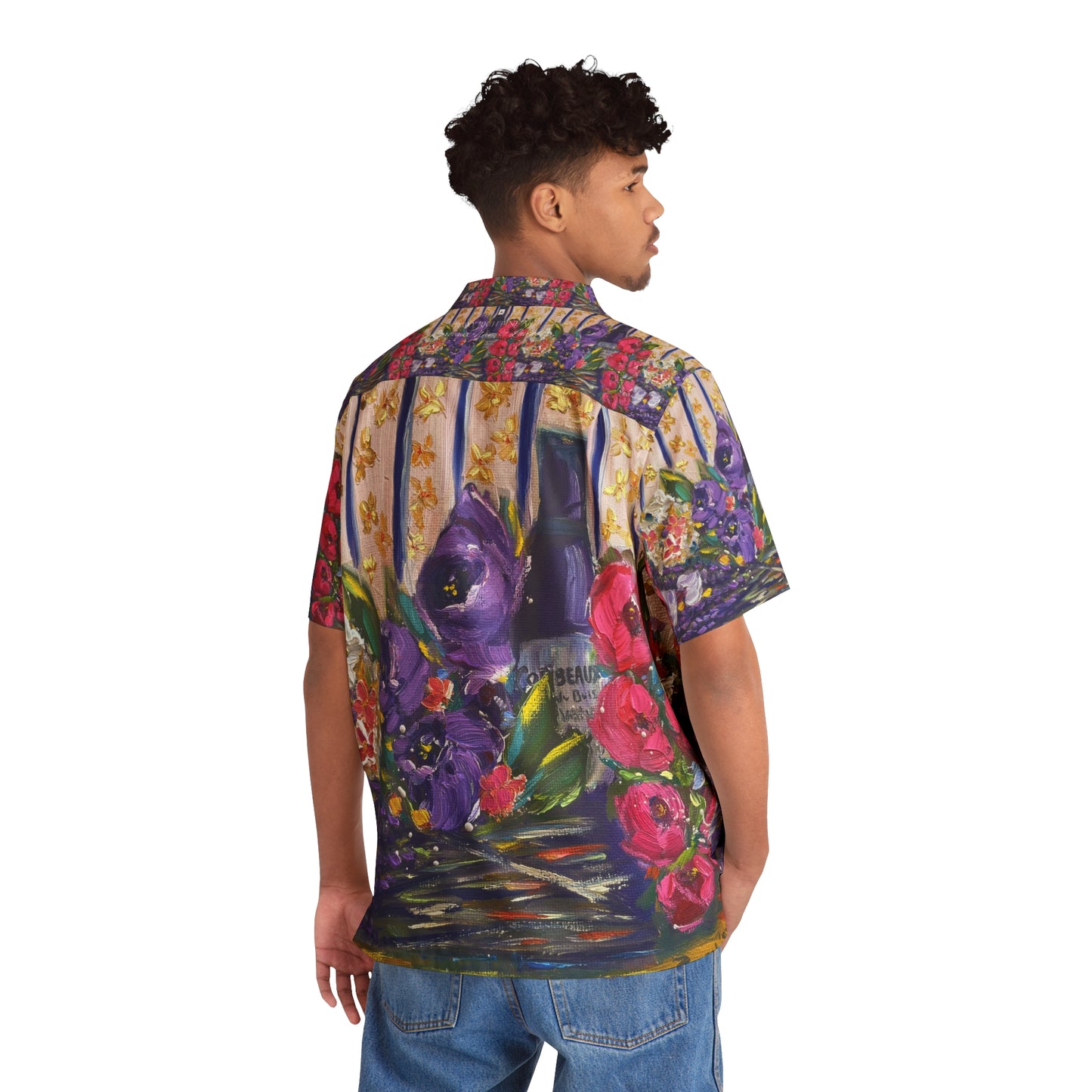 Coebeaux Wine and Lavender Men's Hawaiian Shirt