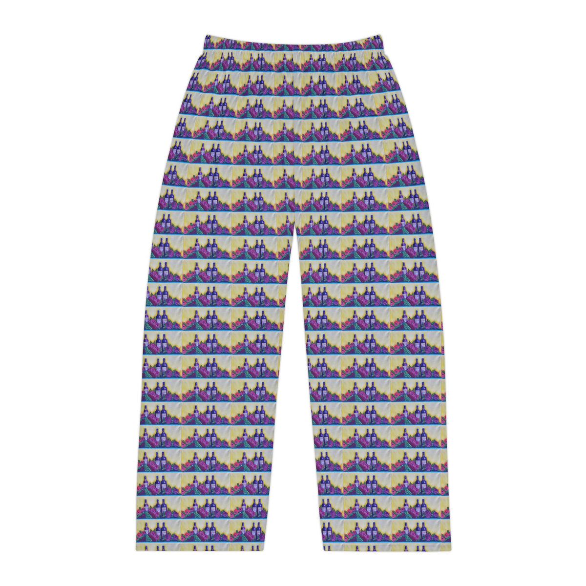 Men's Pajama Pants featuring Roxy Rich GBV Wine and Roses- Fun Travel Wear