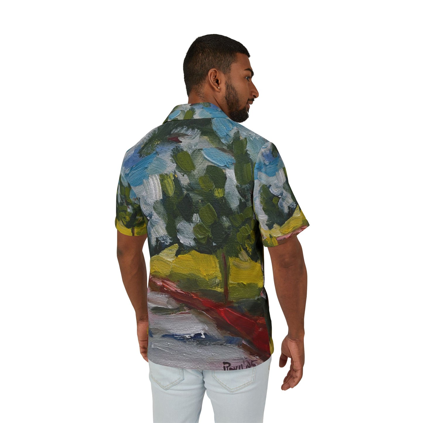 European Fit Hawaiian Camp Shirt - Rustic Road-Cotswolds